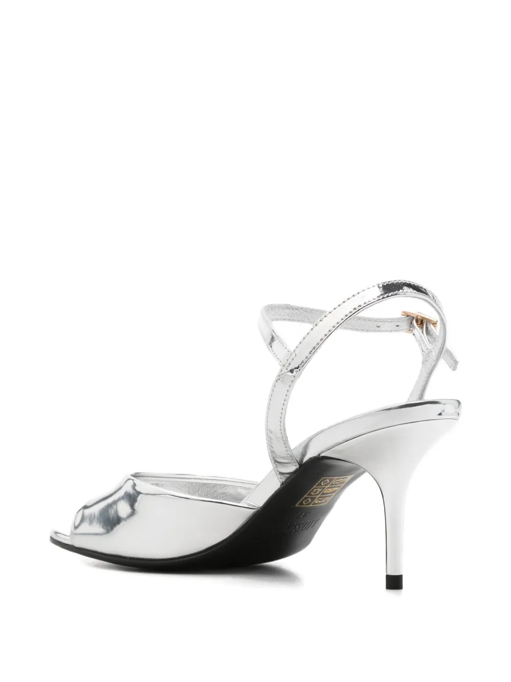 Love Moschino Sandalen met hartdetail en hak Zilver