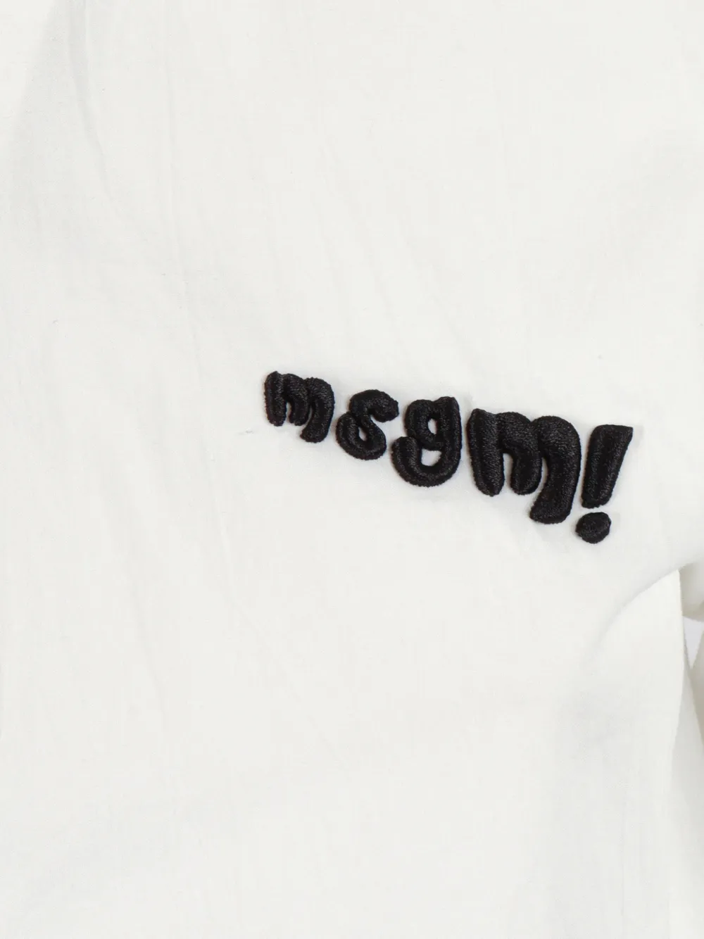 MSGM Kids Gekreukte popeline blouse Wit