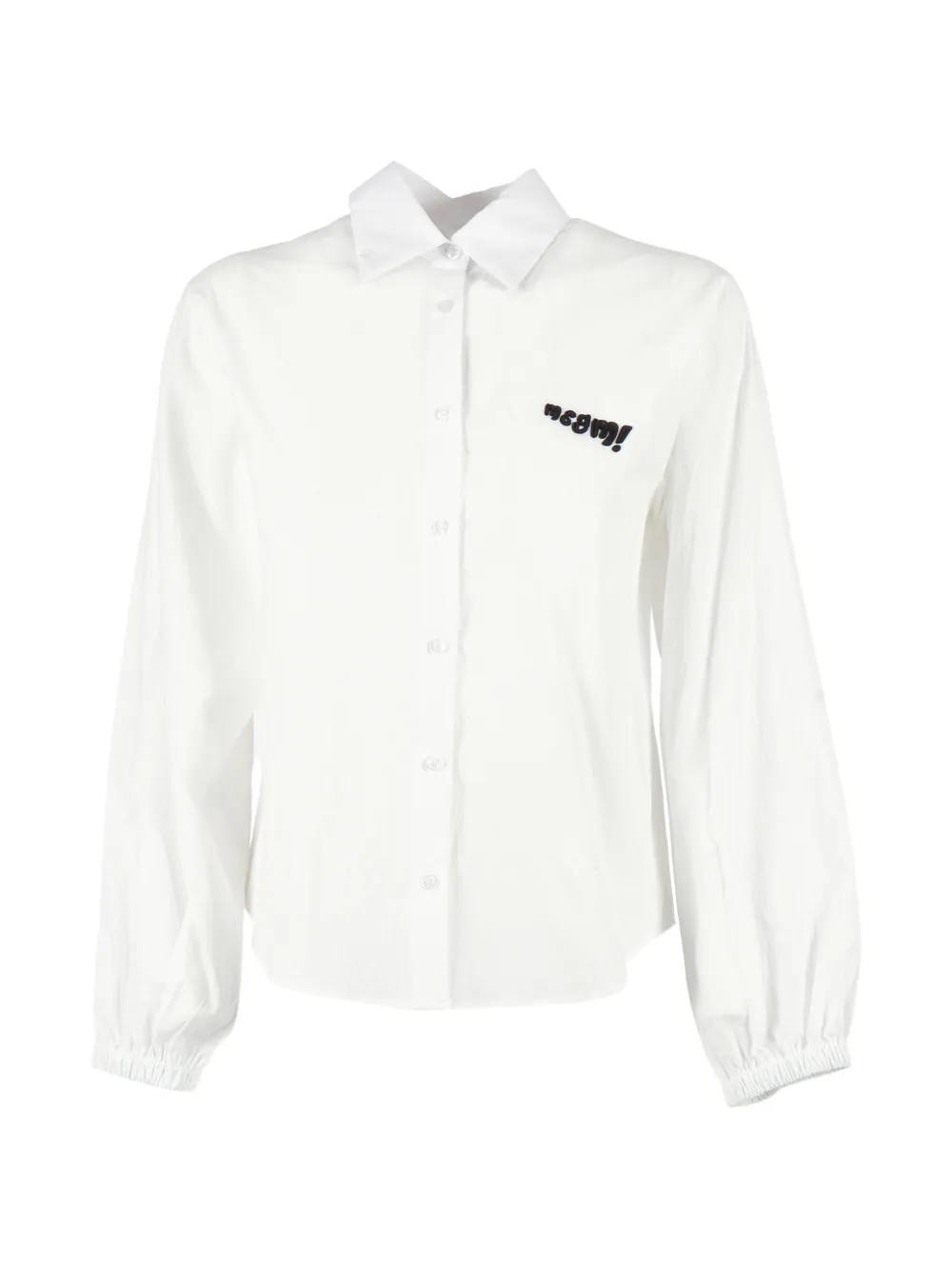 MSGM Kids wrinkled poplin shirt - Bianco