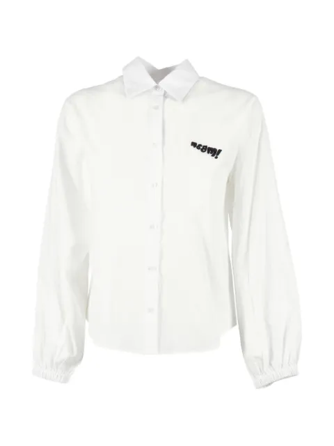 MSGM Kids wrinkled poplin shirt