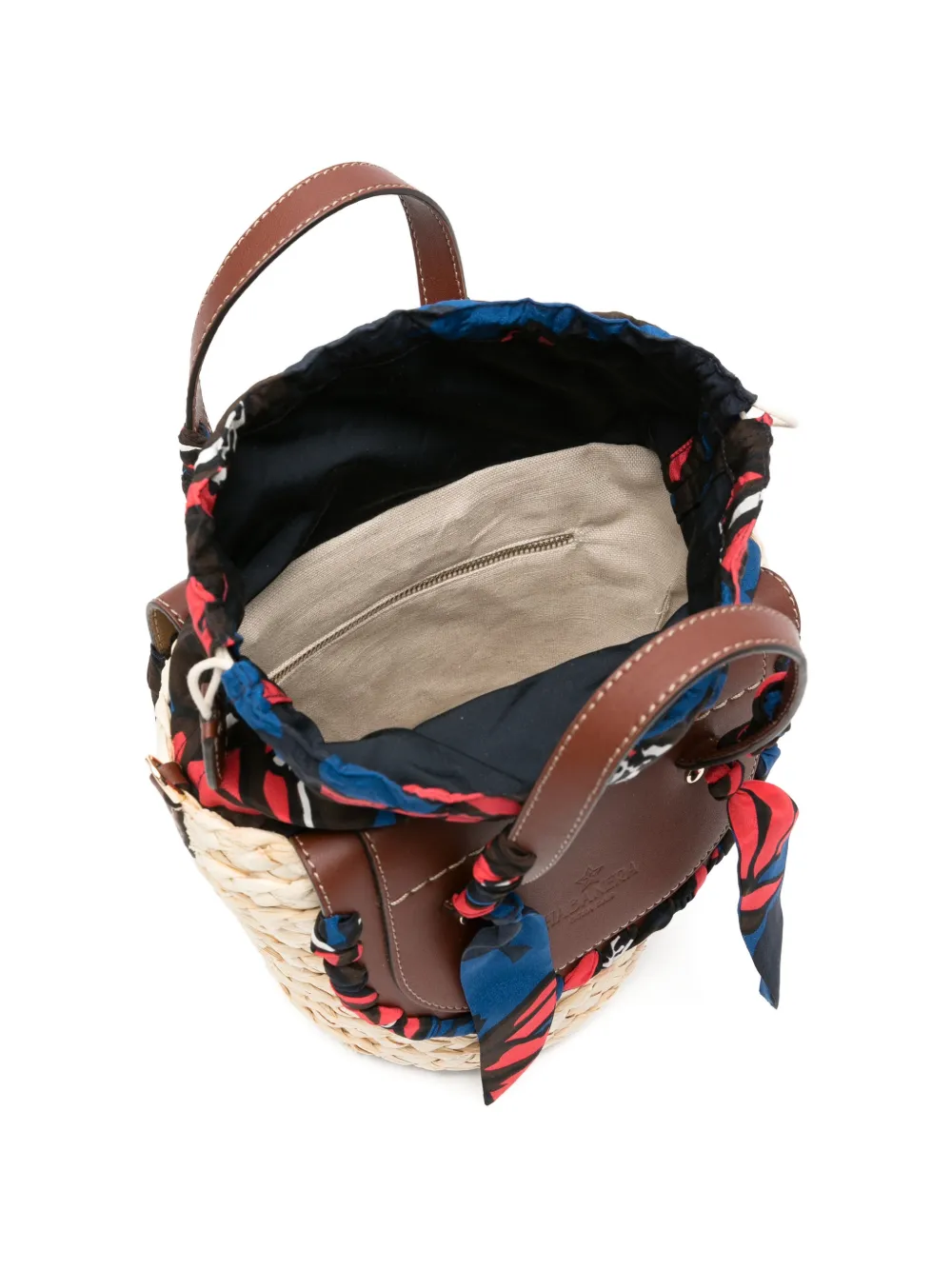 CUBA LAB Habanera Hibiscus zijden geweven mini-tas Beige