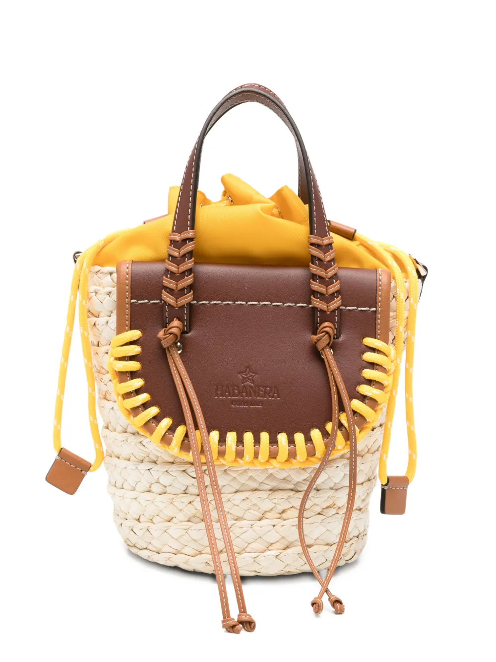 CUBA LAB Habanera contrast-trim bucket bag - Toni neutri