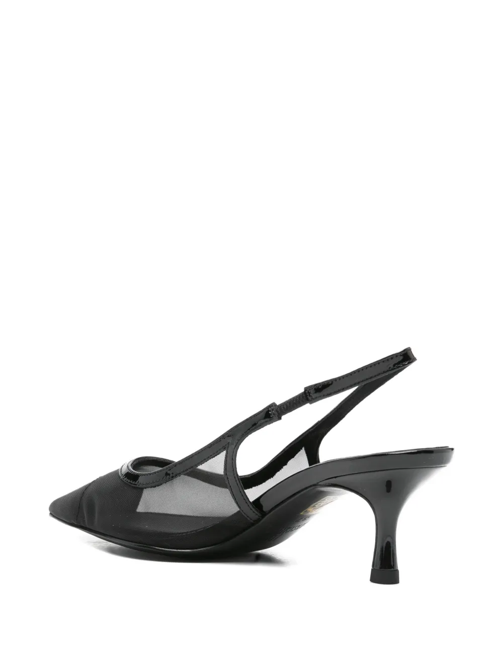 Love Moschino Mesh pumps met puntige neus Zwart