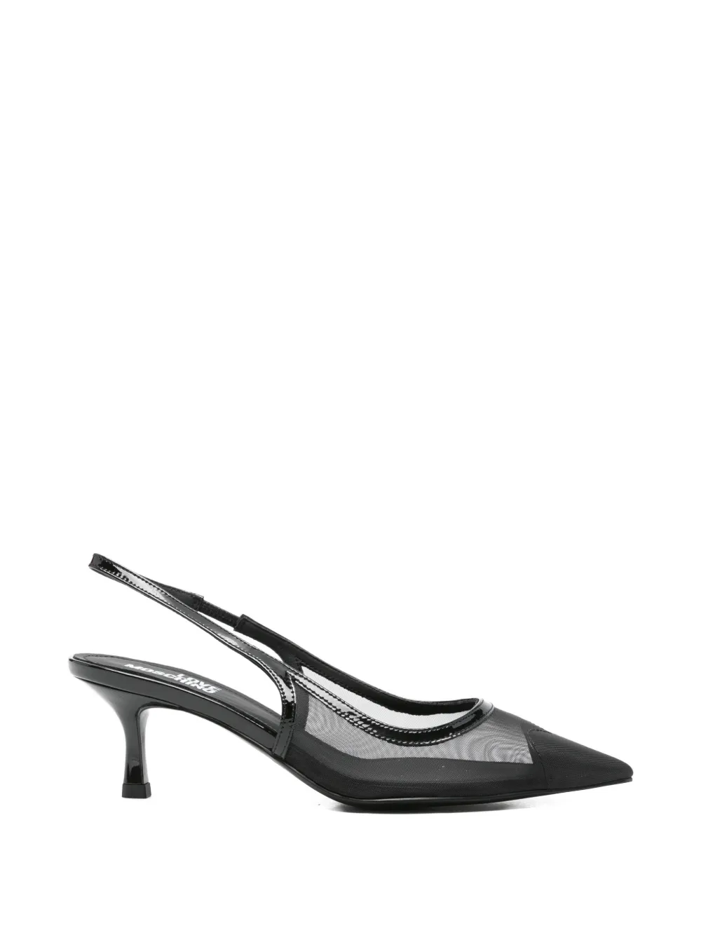 Love Moschino mesh point-toe pumps - Nero