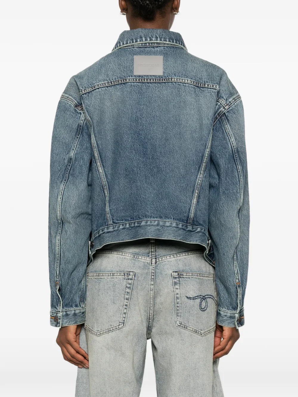 Balenciaga Kick denim jack Blauw