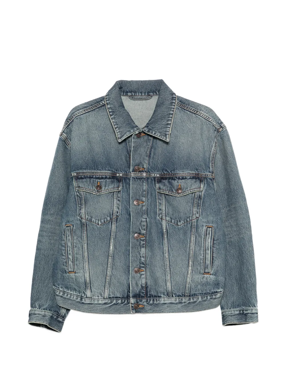 Balenciaga Jeansjacke mit Brusttaschen - Blau
