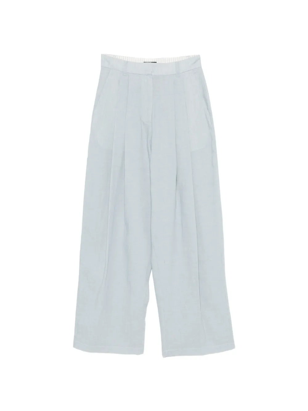 Eleh pleated wide-leg trousers - Blu