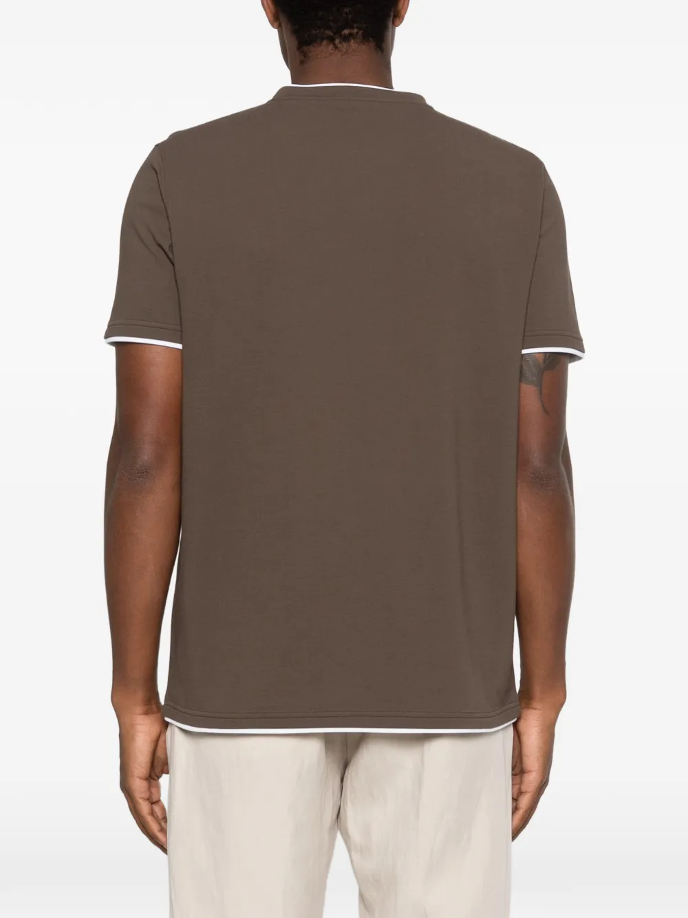 Kiton T-shirt met ronde hals Bruin