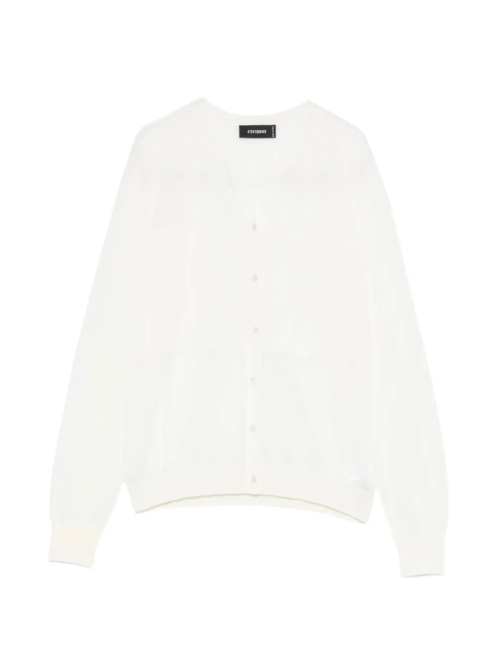 Cividini Ebano Button Cardigan In White