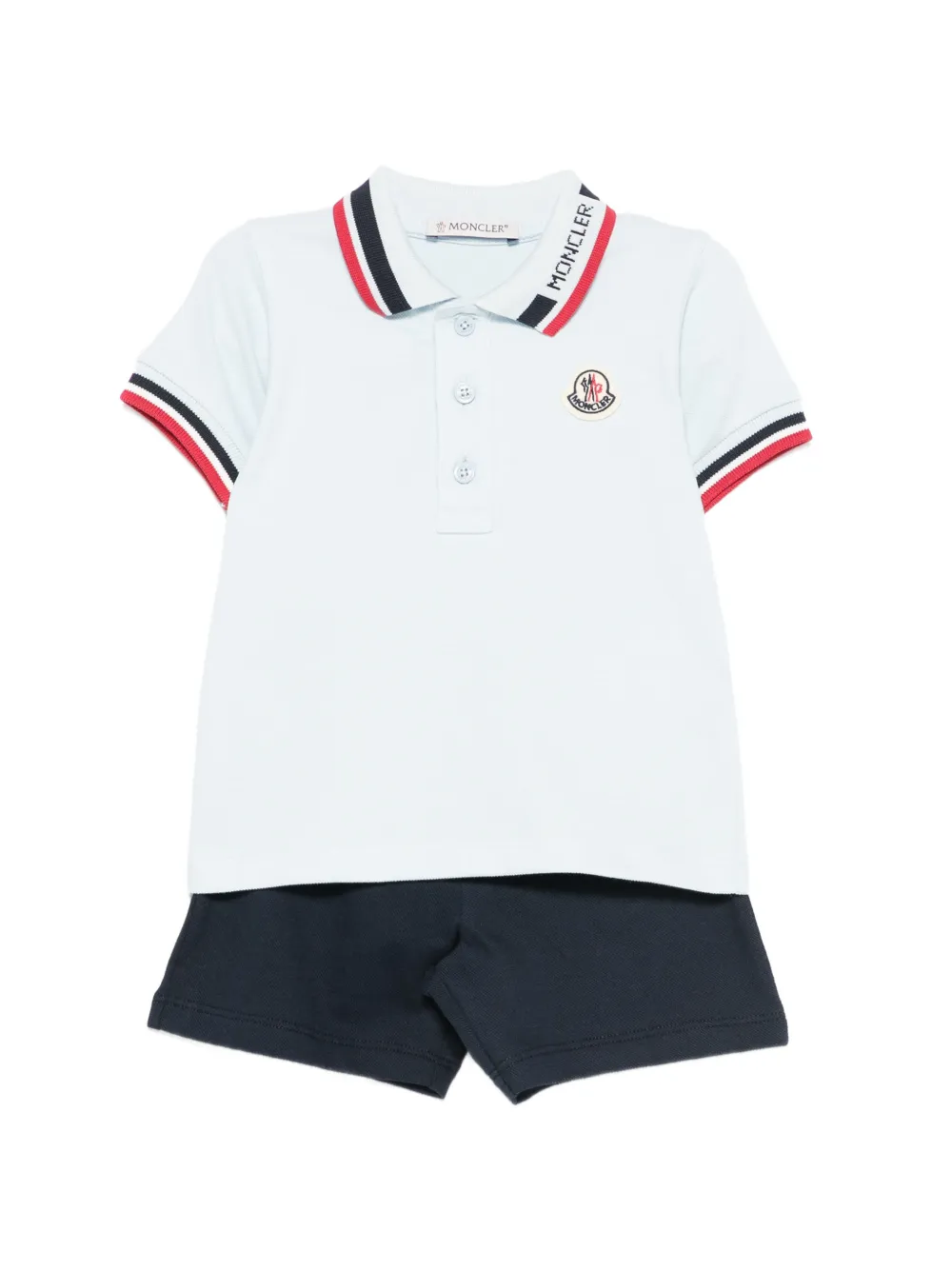 Moncler Enfant ensemble short à logo (lot de deux) - Bleu Moncler Enfant ensemble short à logo (lot de deux) - Bleu