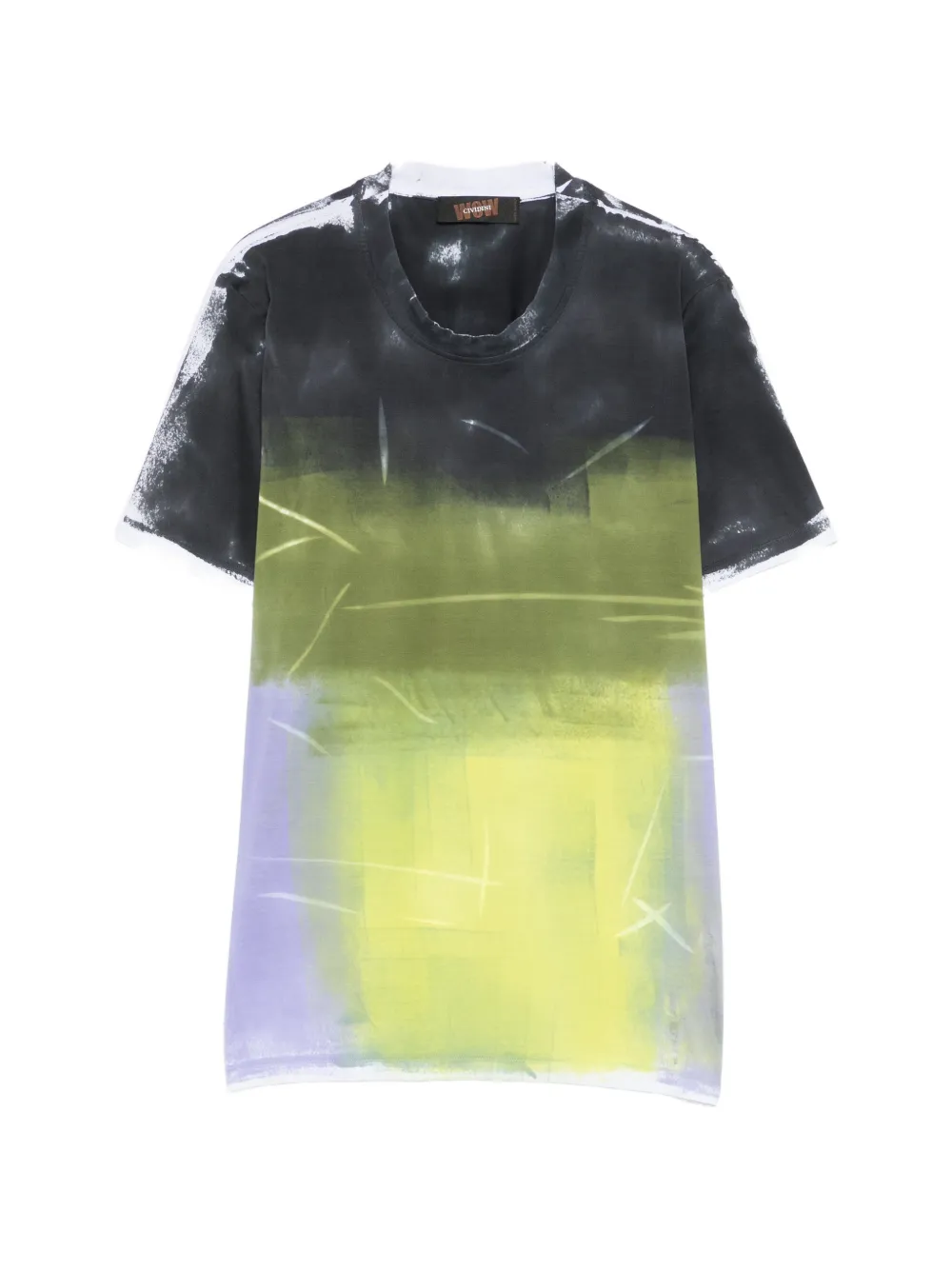 Cividini Editta Abstract-print T-shirt In Gray