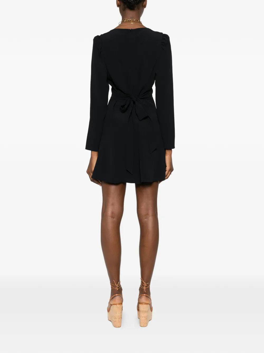 Chloé Mini-jurk met striktaille Zwart