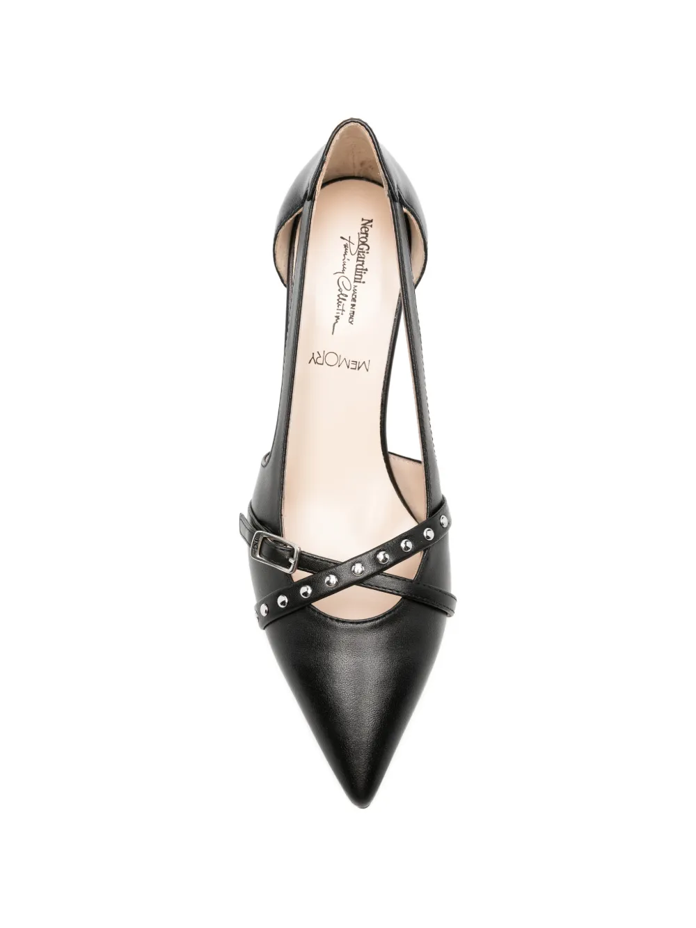 NERO GIARDINI studded-strap pumps Zwart