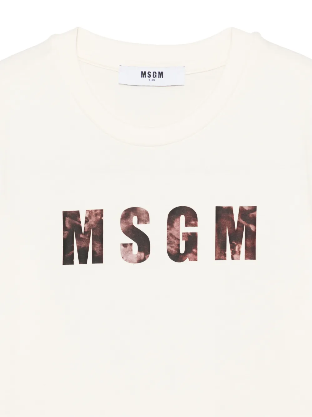 MSGM Kids T-shirt met logoprint Beige