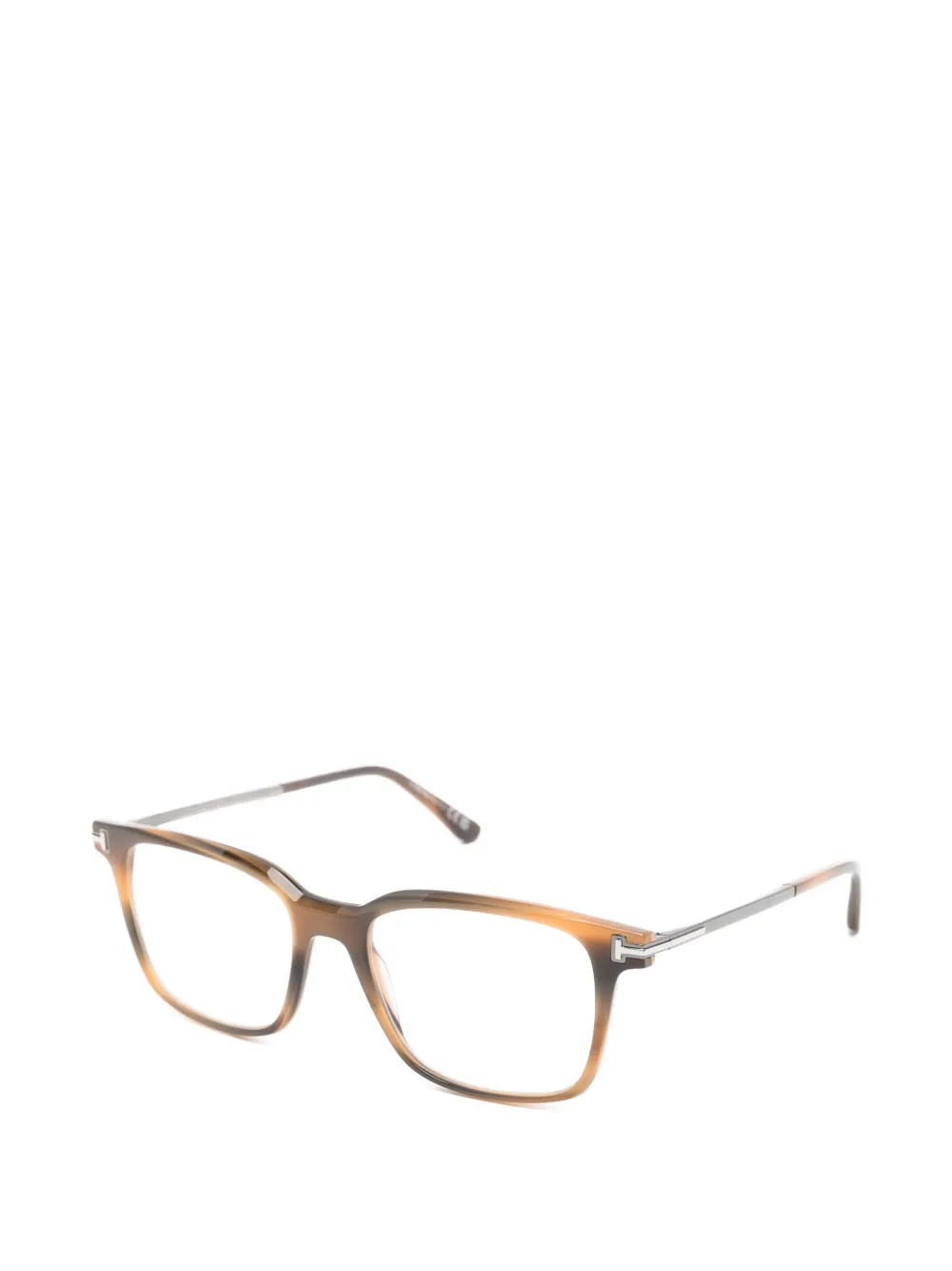 TOM FORD Eyewear Bril met vierkant montuur Beige