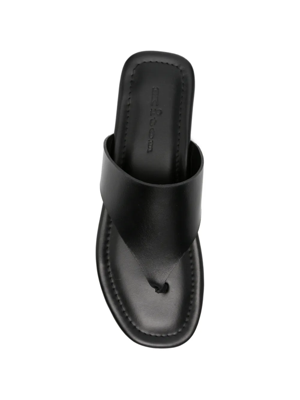 Kiton open-toe leather sandals Zwart