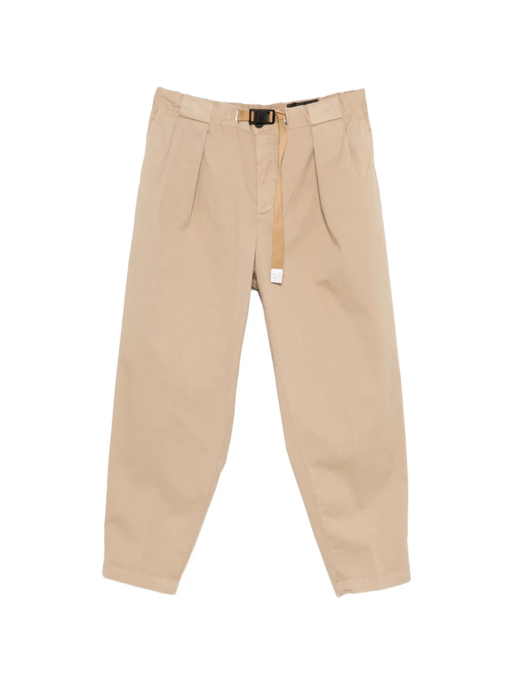 White Sand Steve belted cotton trousers - Toni neutri