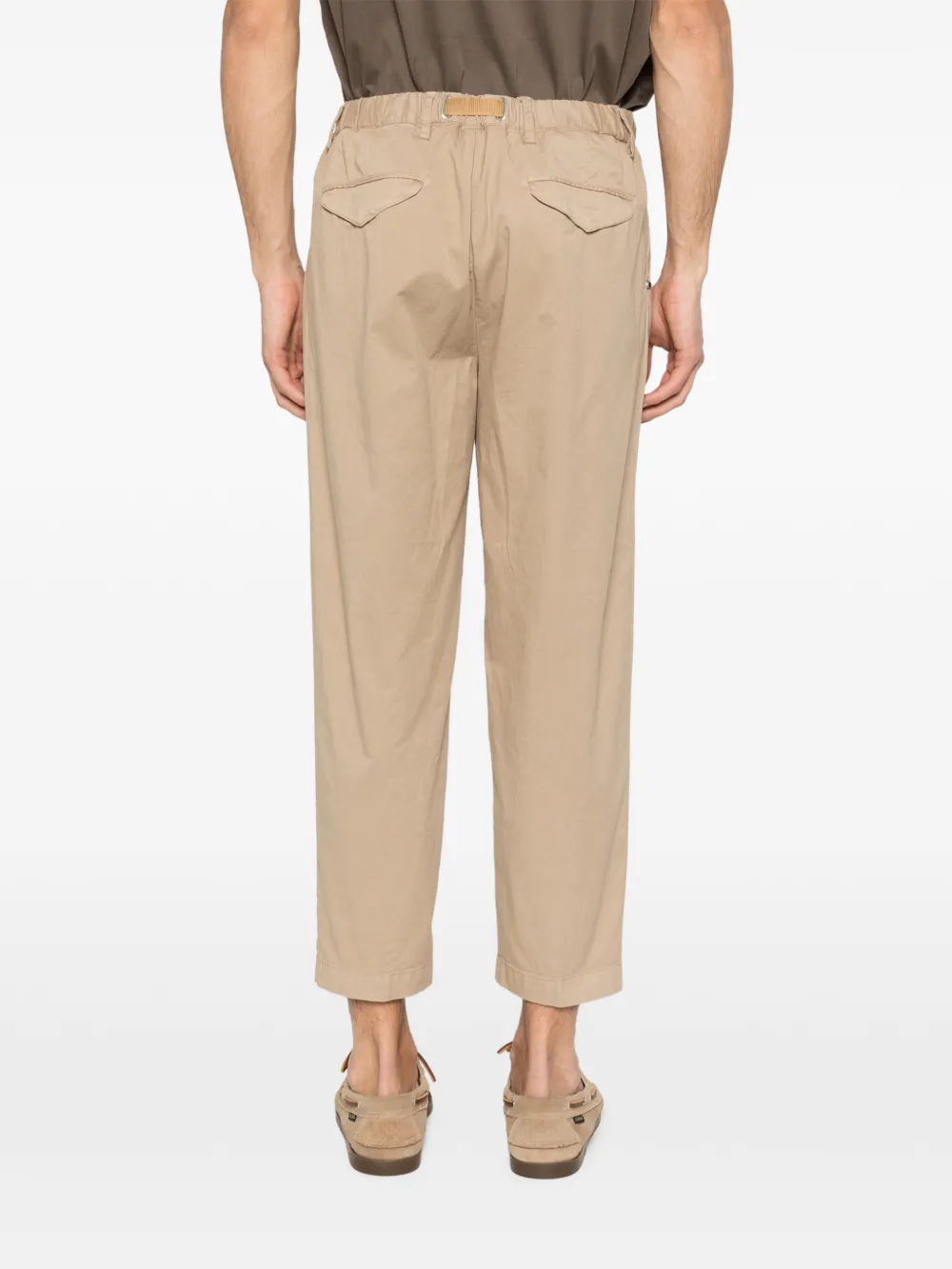 White Sand Steve katoenen broek met ceintuur Beige