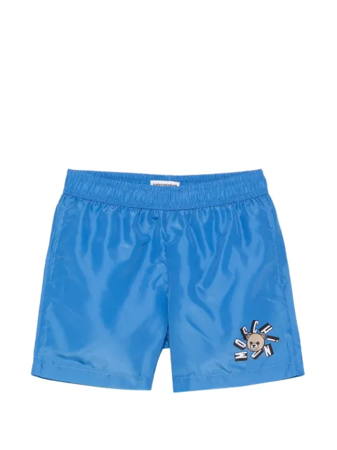 Moschino Kids shorts de playa con parche Teddy Bear