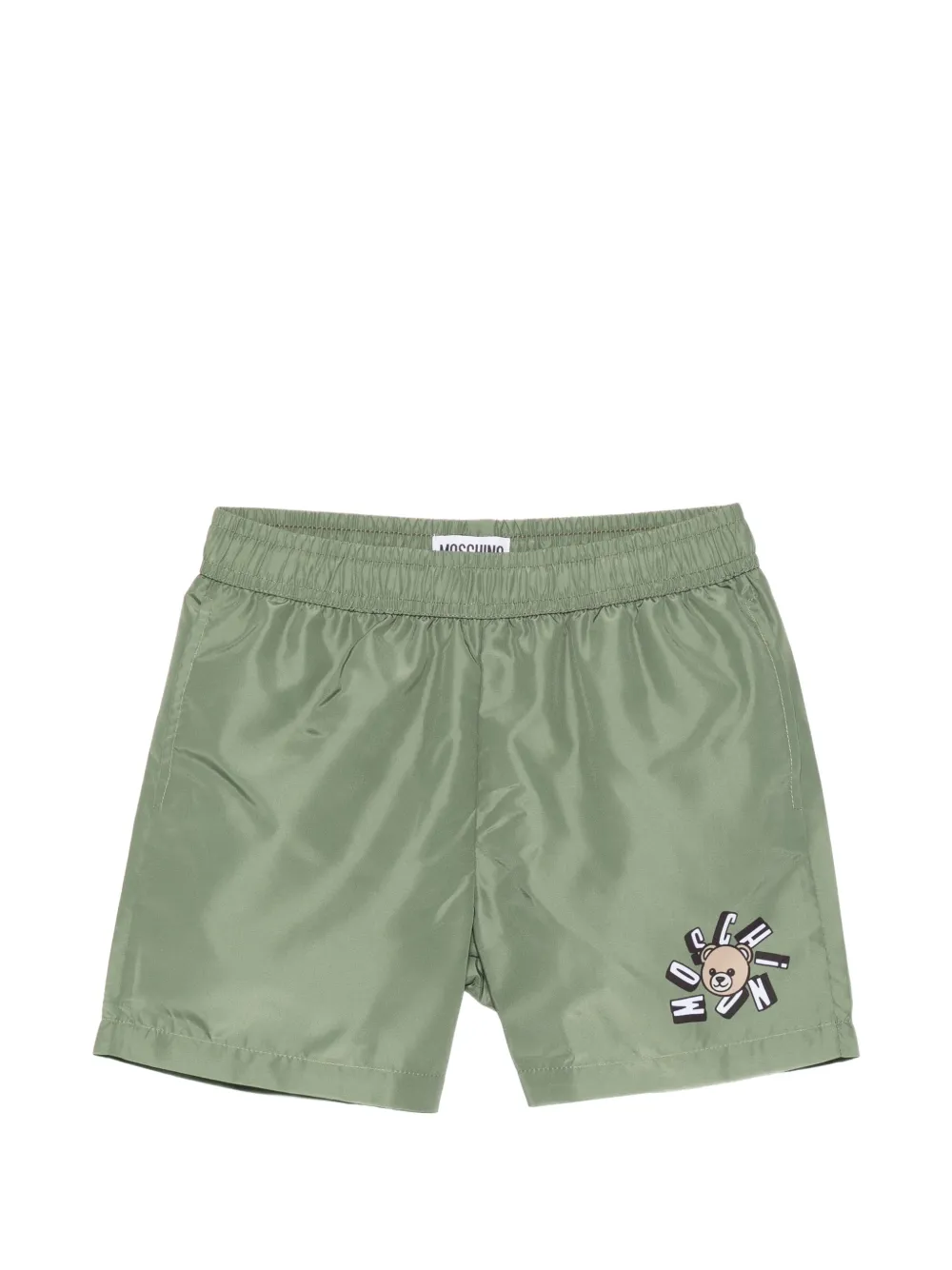 Moschino Kids graphic swim shorts - Grün