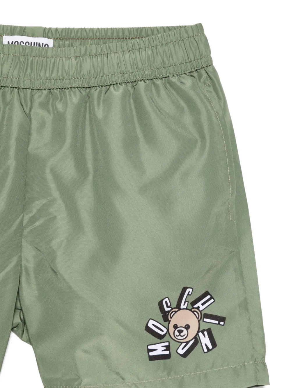 Moschino Kids Zwembroek met grafische print Groen