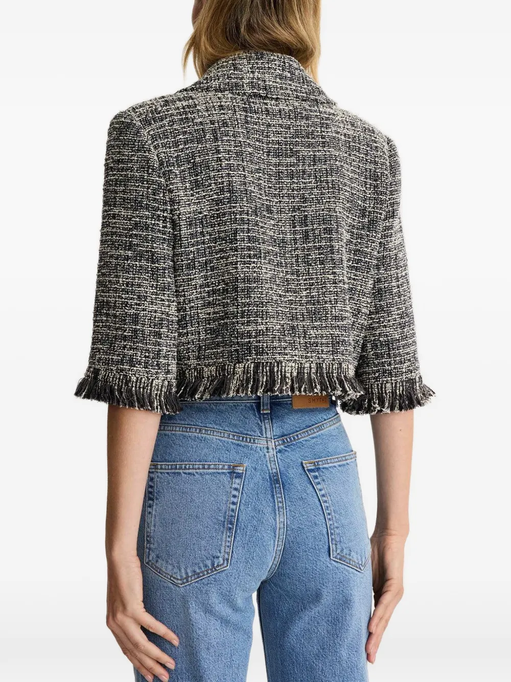  Smythe Fringed Cropped Jacket - Black 