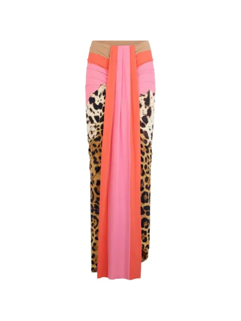 Roberto Cavalli falda midi con animal print