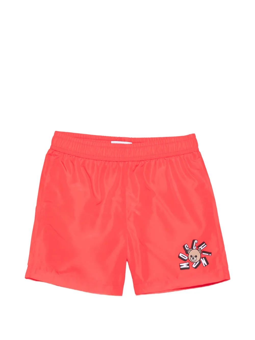 Moschino Kids logo-print swim shorts - Rosso