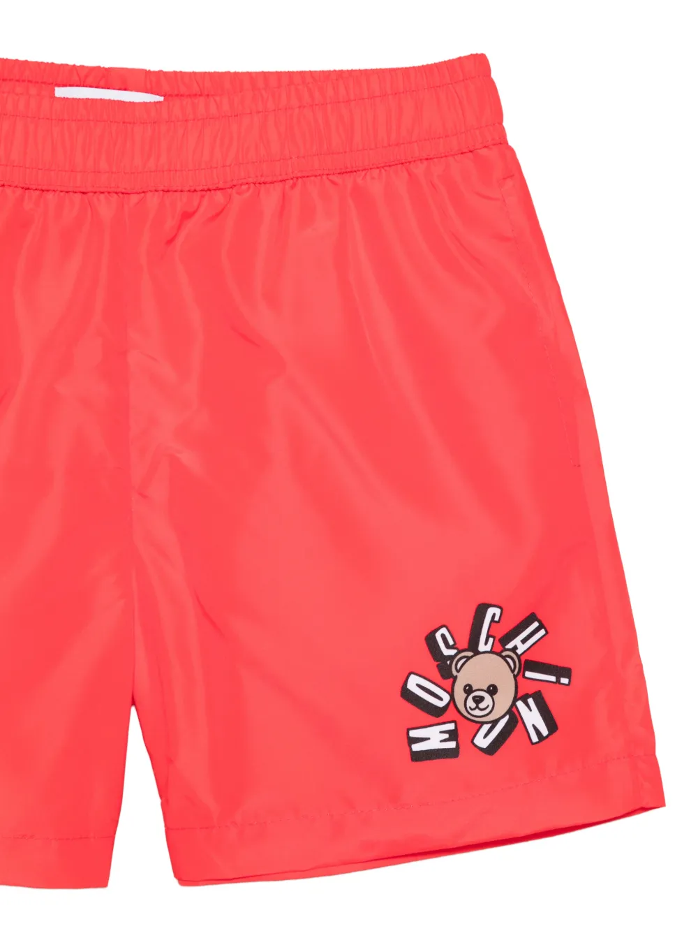 Moschino Kids Zwembroek met logoprint Rood
