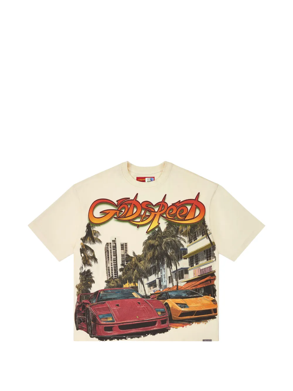 GODSPEED South Beach Drive Miami Superrun T-Shirt - Nude