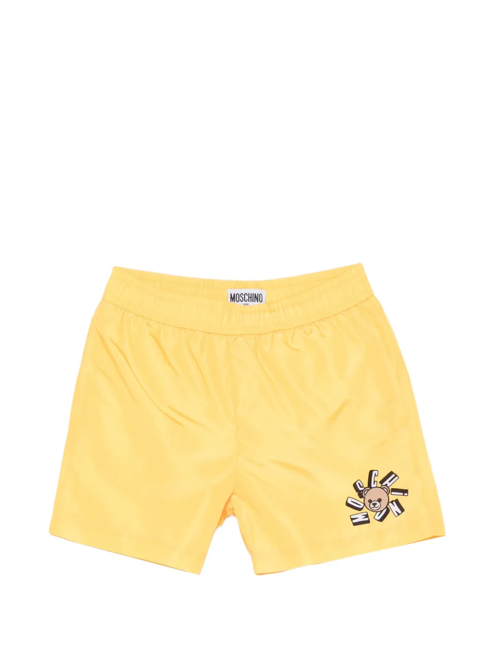 Moschino Kids graphic-print swim shorts - Gelb