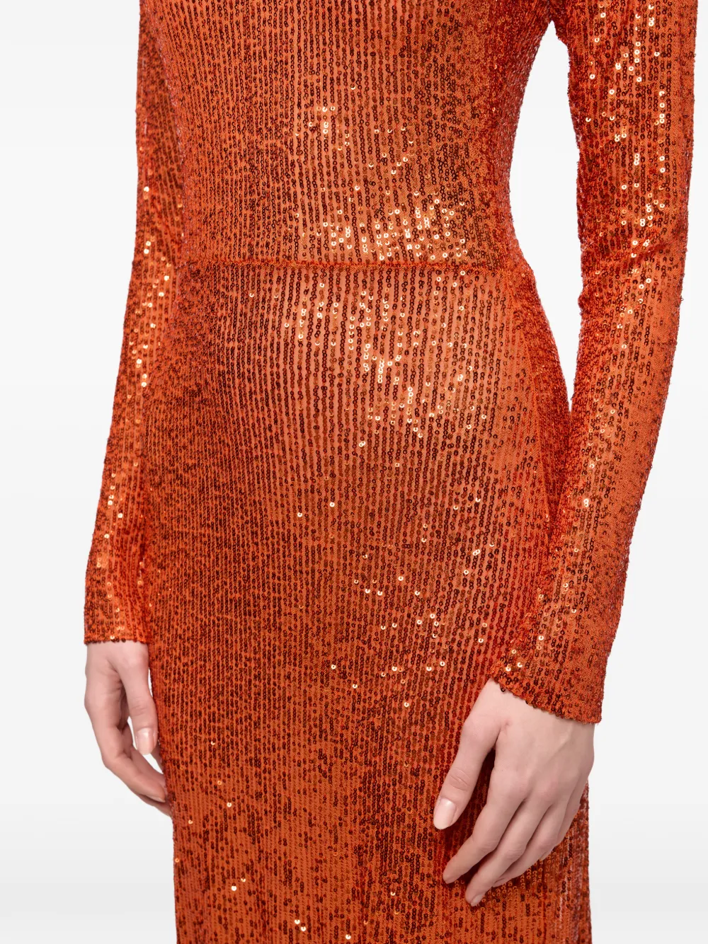 Atu Body Couture Maxi-jurk verfraaid met pailletten Oranje