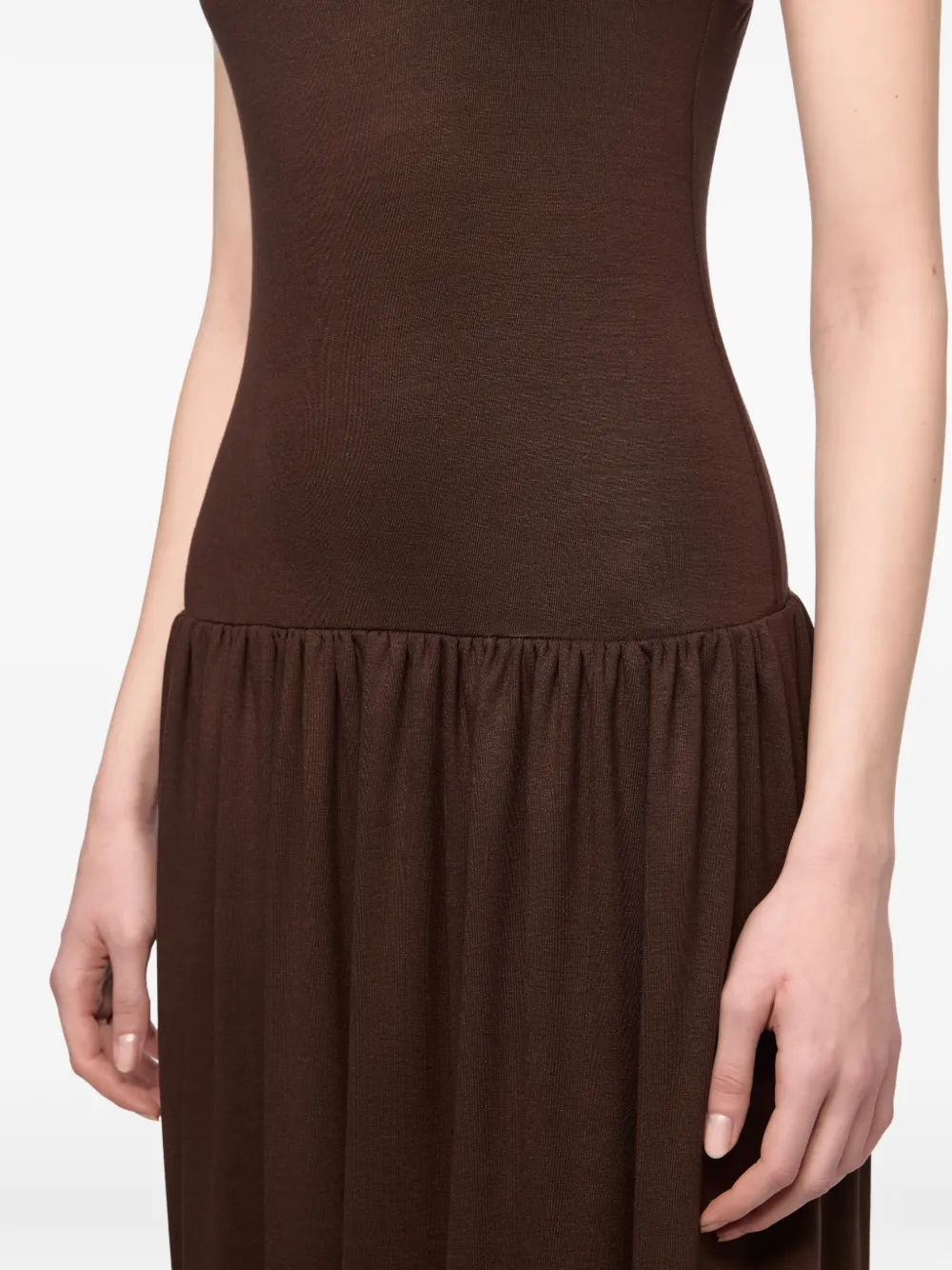 Atu Body Couture Gesmockte midi-jurk Bruin