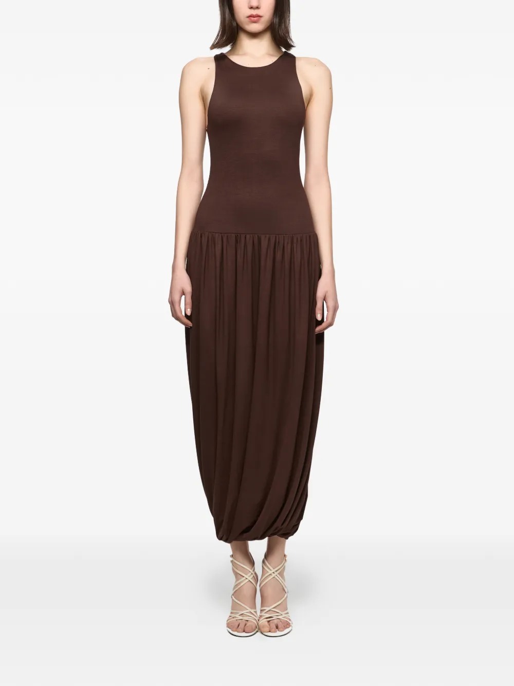 Atu Body Couture gathered midi dress - Braun