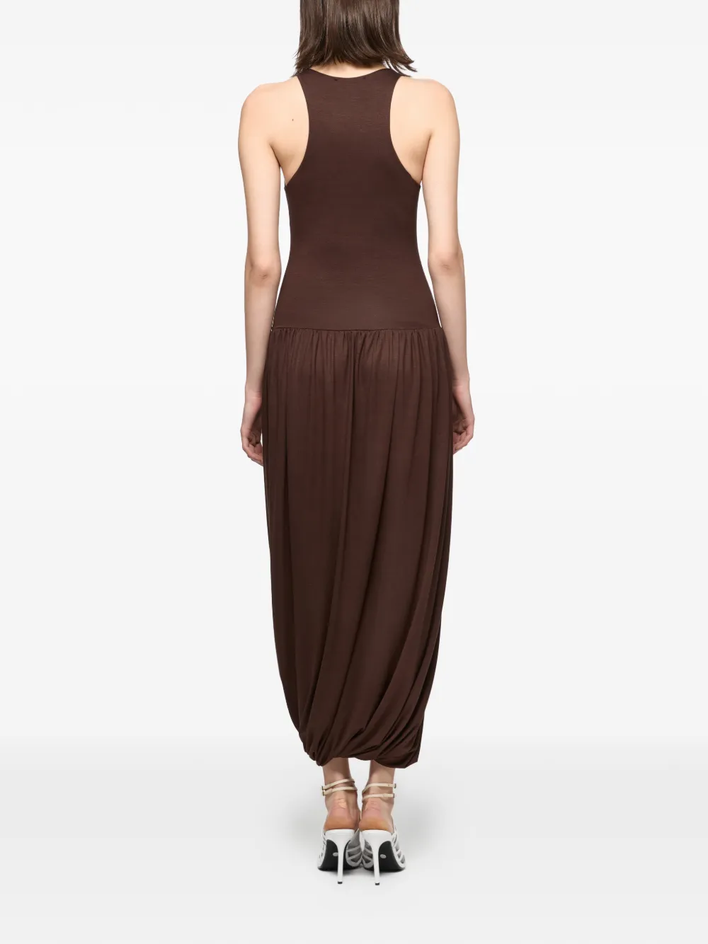 Atu Body Couture Gesmockte midi-jurk Bruin