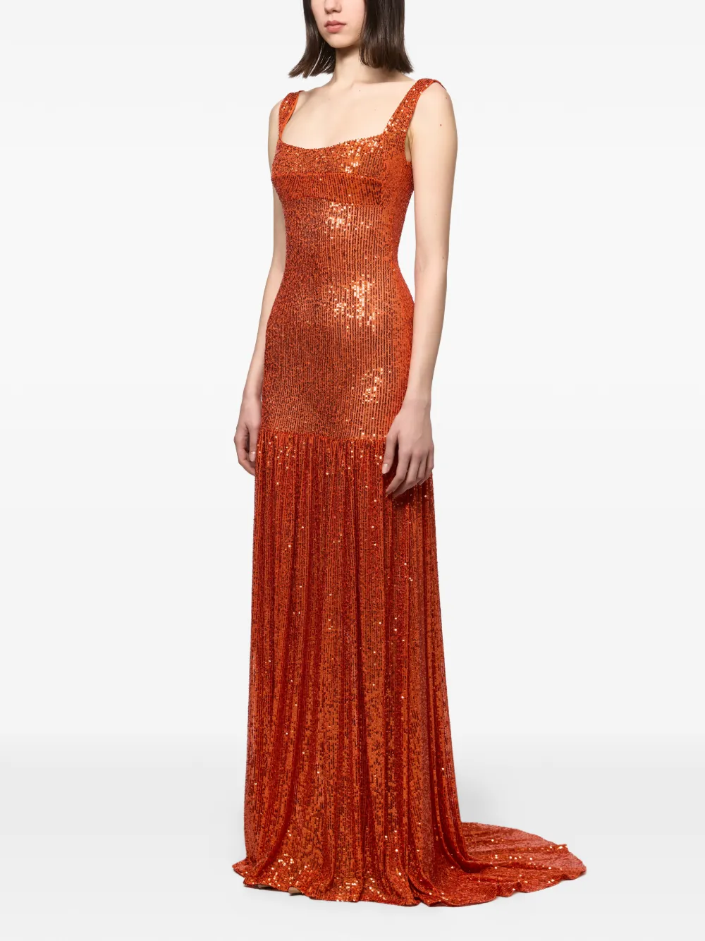 Atu Body Couture Maxi-jurk verfraaid met pailletten Oranje