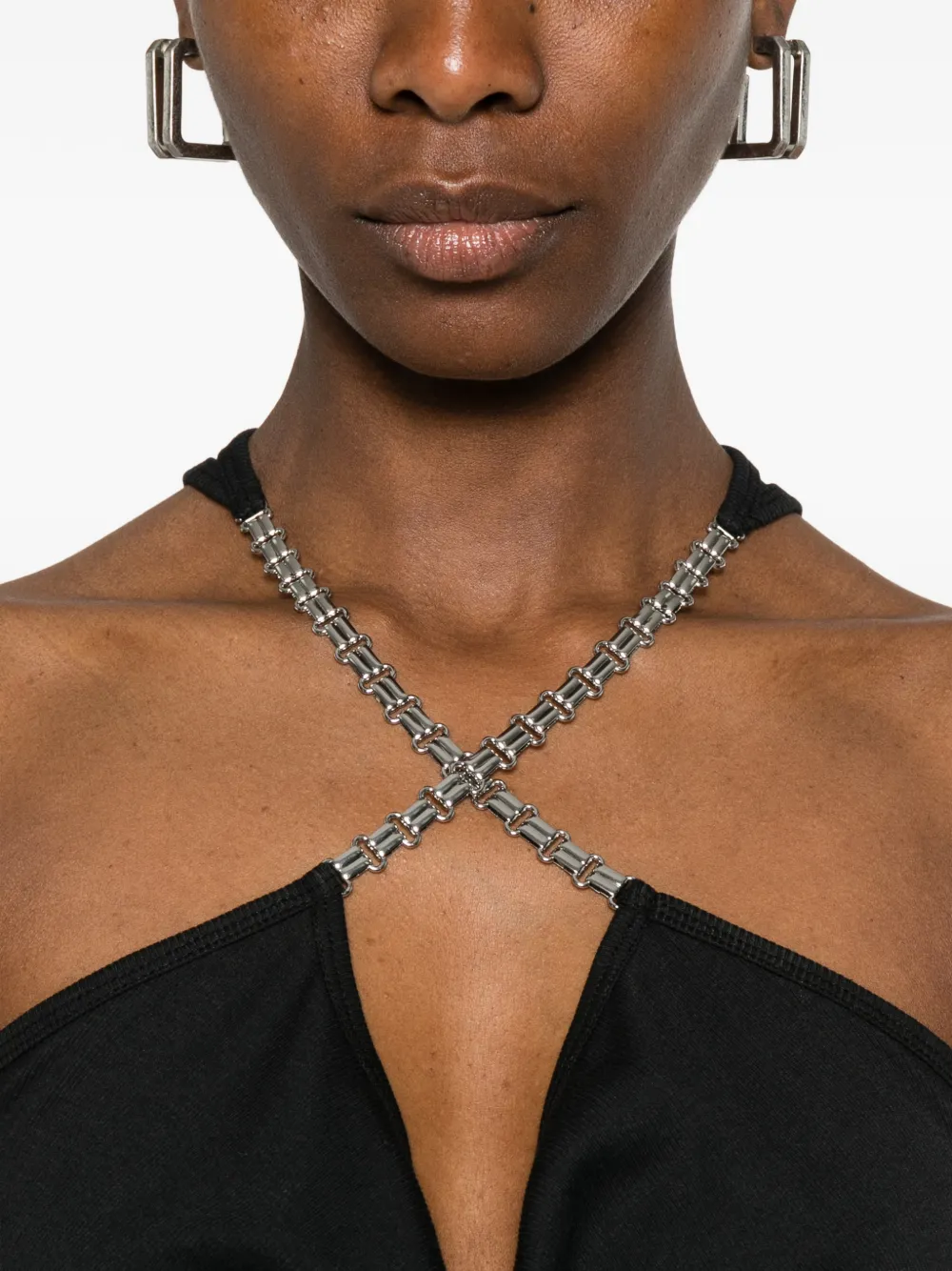 MISBHV Top met halternek en ketting Zwart