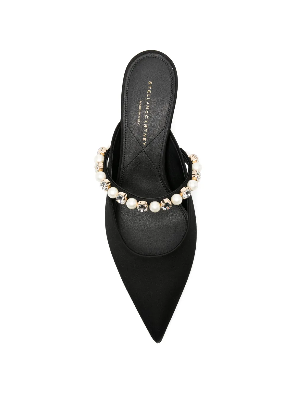 Stella McCartney Elsa muiltjes met kristallen Zwart