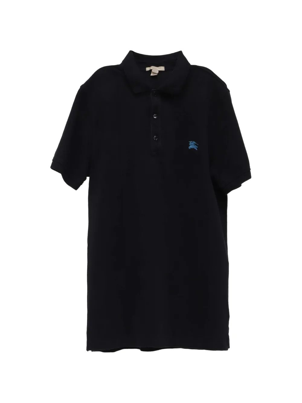 Burberry Pre-Owned logo-embroidered cotton polo shirt – Black Burberry Pre-Owned logo-embroidered cotton polo shirt – Black