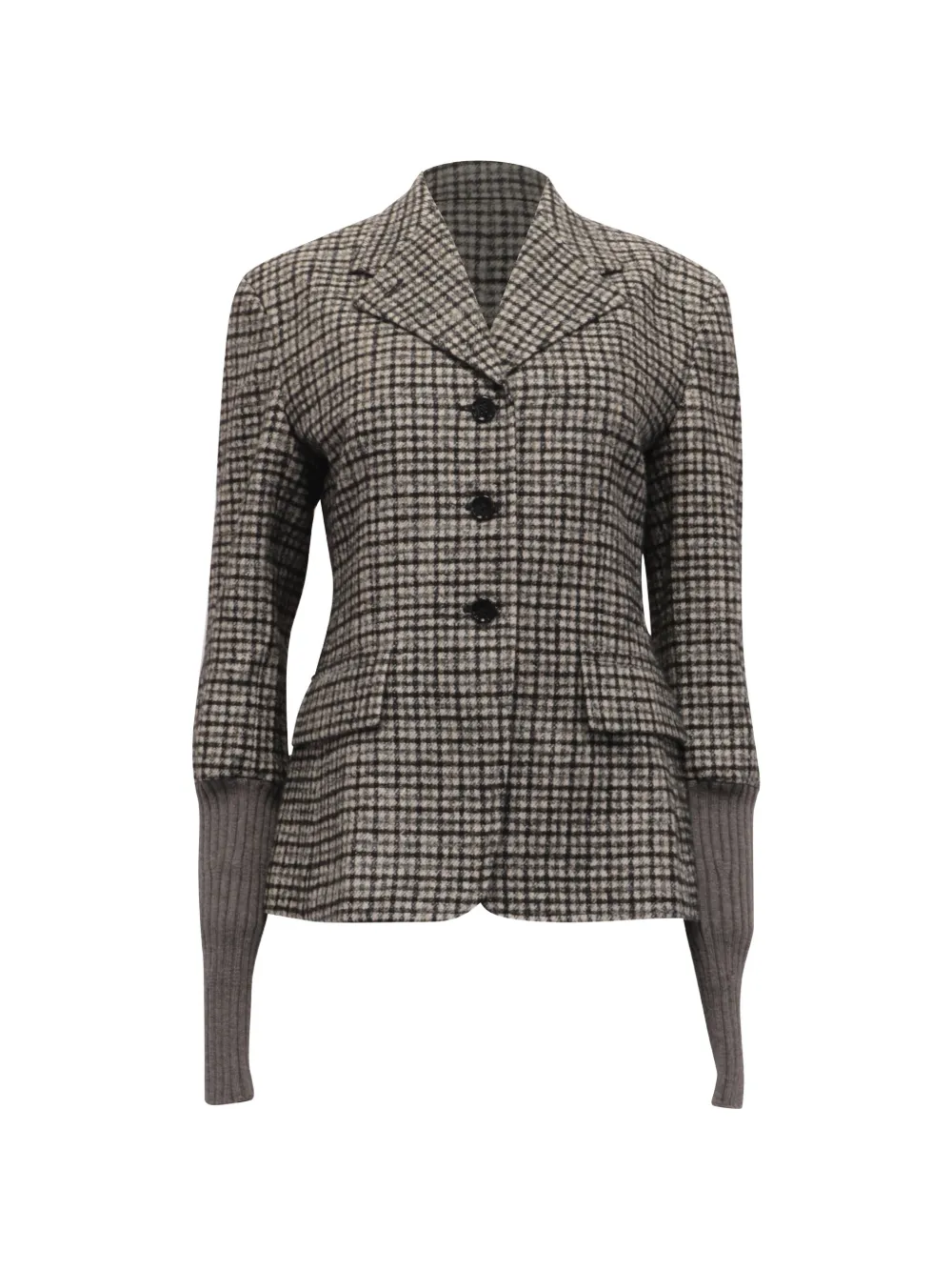 Chloé Vintage plaid single-breasted blazer - Toni neutri