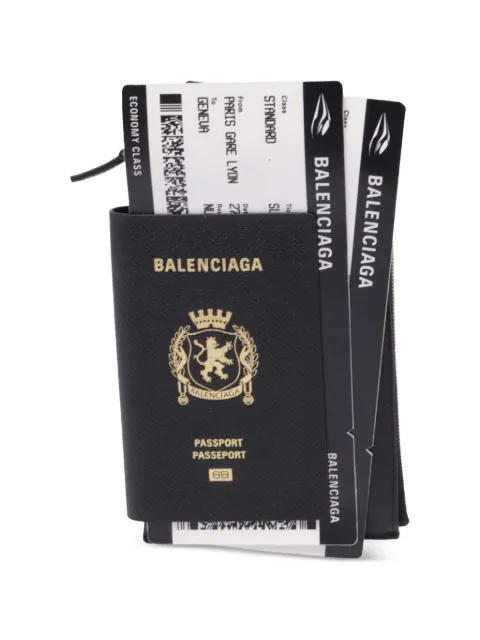 Balenciaga Pre-Owned passport ticket leather phone holder