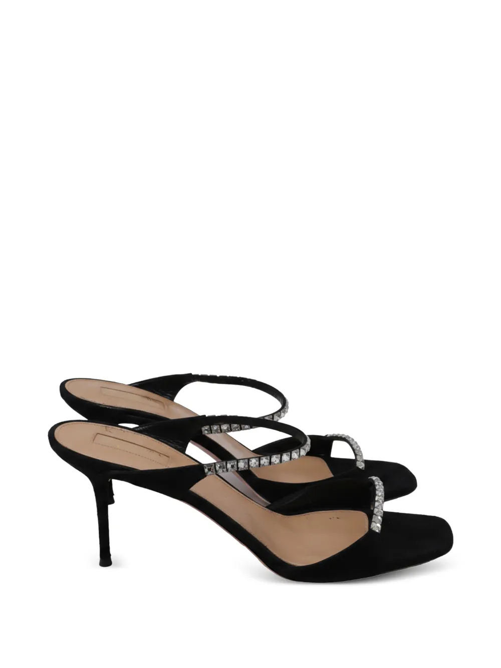 Aquazzura Diamante crystal-embellished sandals - Schwarz