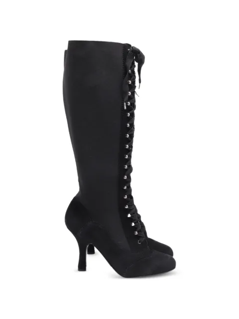 Dolce & Gabbana Pre-Owned lace-up knee-high boots