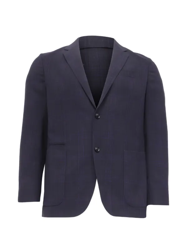 Ermenegildo Zegna Vintage チェックシングルジャケット | ブルー