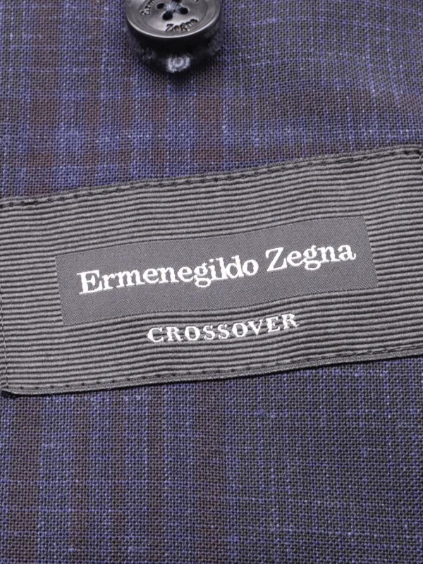 Ermenegildo Zegna Vintage チェックシングルジャケット | ブルー