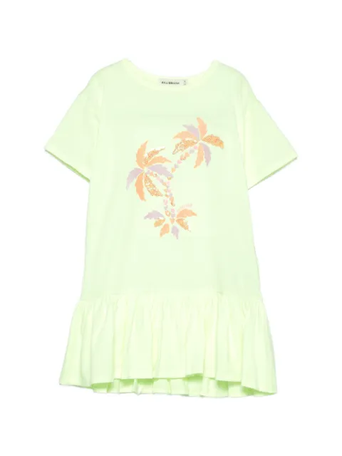 Billieblush vestido con volantes y palmeras estampadas