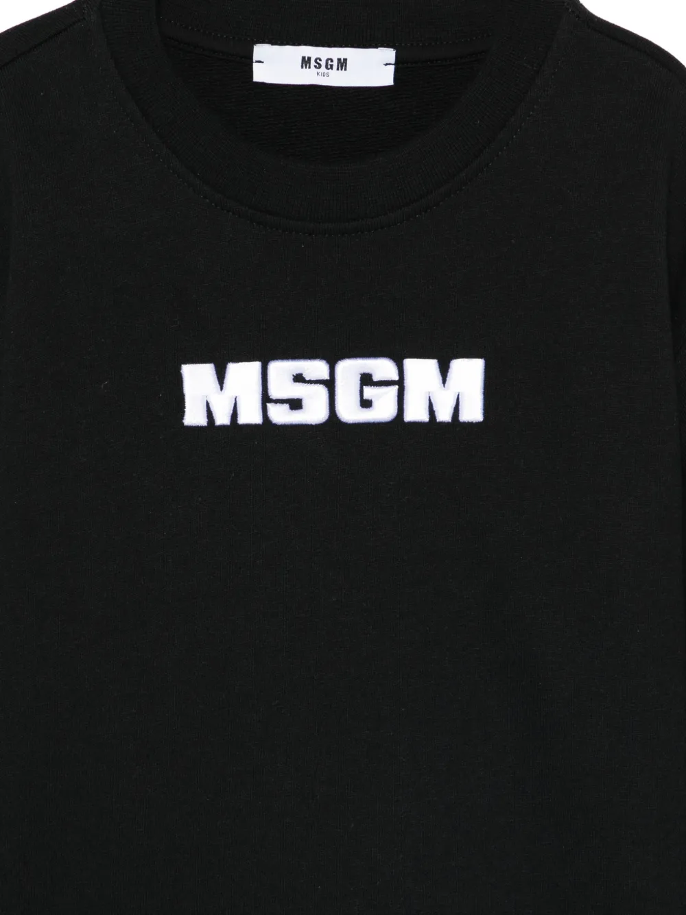 MSGM Kids Sweater met ronde hals Zwart