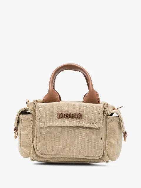 MSGM Kids bolsa mini con asa en el tope