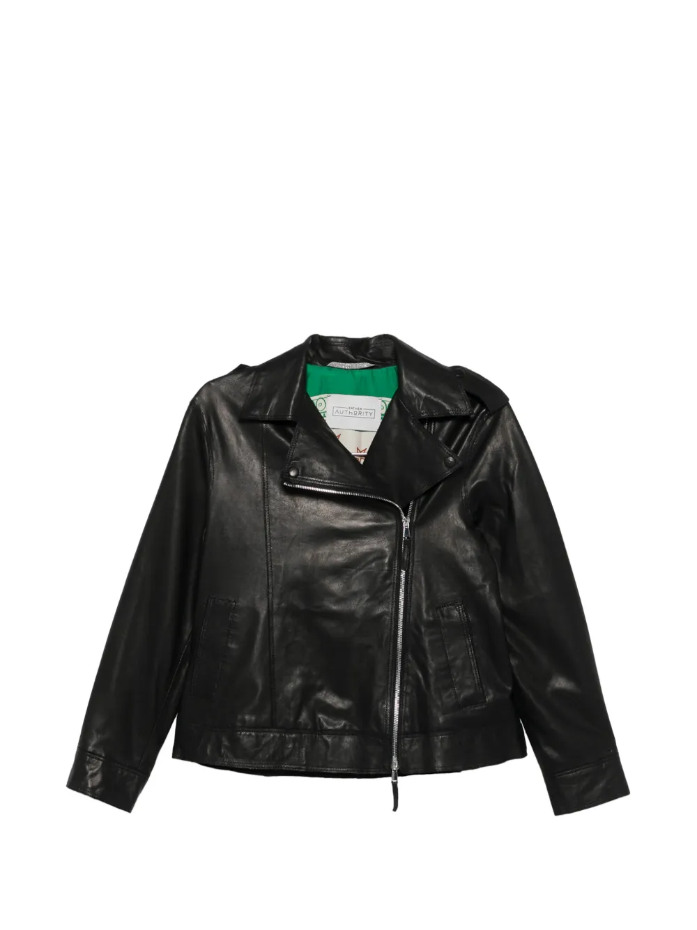 LEATHER AUTHORITY Chardonnay zip-up jacket - Nero