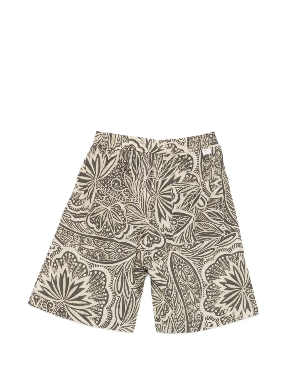 Paolo Pecora Kids olive print shorts - Verde